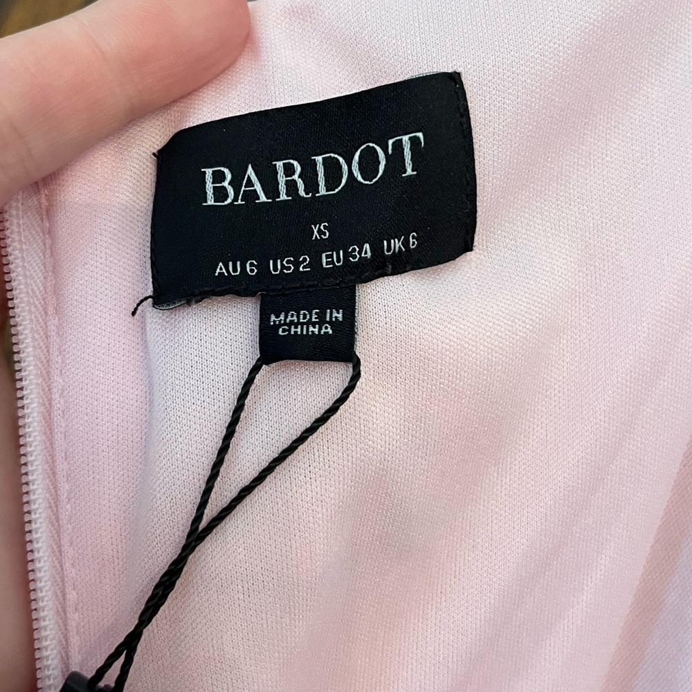 NWT Bardot Albie Knit Floral Lace Maxi Dress in Candy Pink, XS/2 - Picture 14 of 15